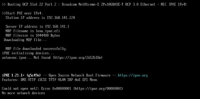 ipxe boot fail after NBP download